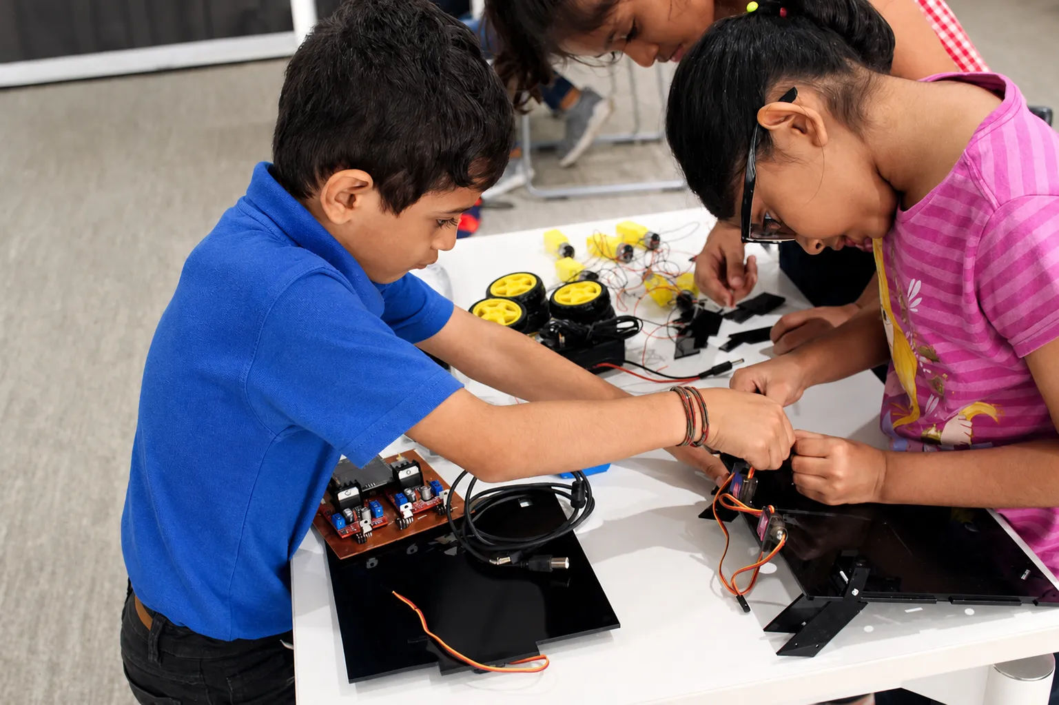 TechTree Summer Camp students building and learning